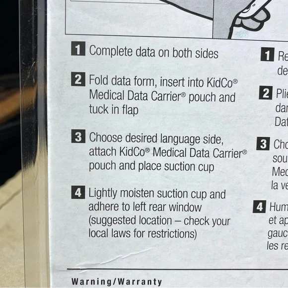 KidCo Child's Medical Data Carrier for your Car in case of accident/emergency - Picture 8 of 13